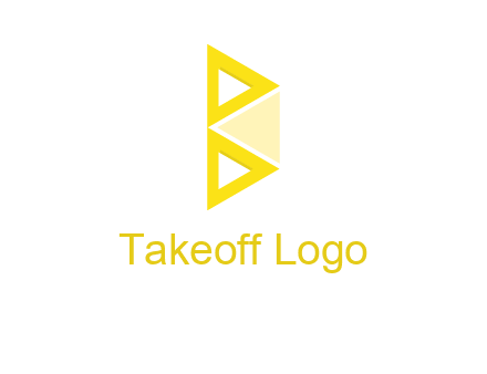 triangle shape letter B logo