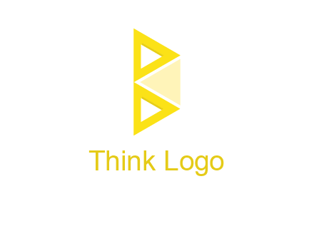 triangle shape letter B logo