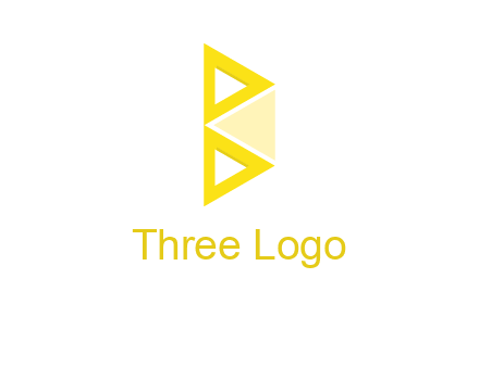 triangle shape letter B logo