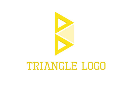 triangle shape letter B logo