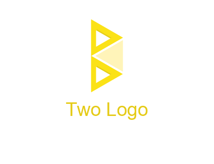 triangle shape letter B logo