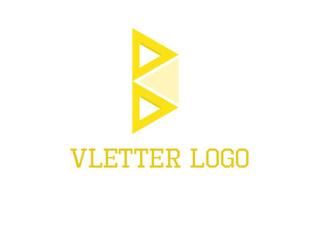 triangle shape letter B logo