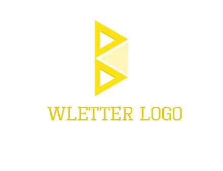 triangle shape letter B logo
