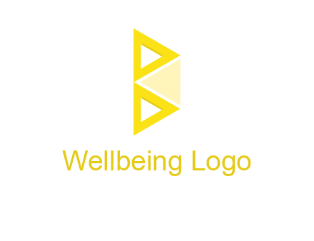 triangle shape letter B logo
