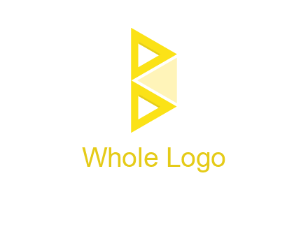 triangle shape letter B logo