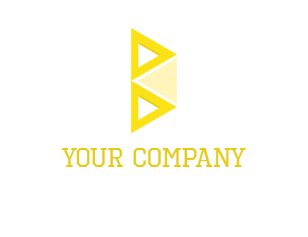 triangle shape letter B logo