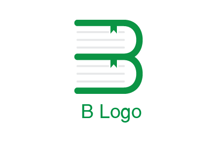 letter B book logo