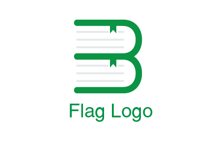 letter B book logo