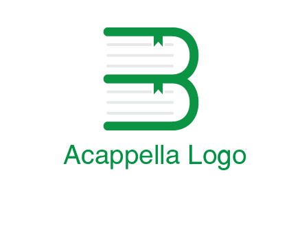 letter B book logo