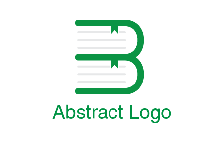 letter B book logo
