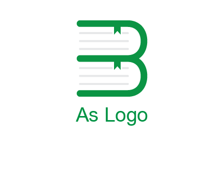 letter B book logo