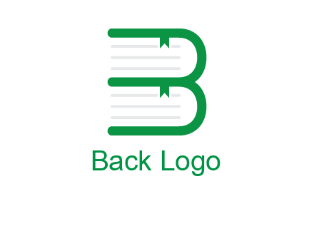 letter B book logo
