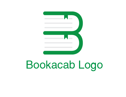 letter B book logo