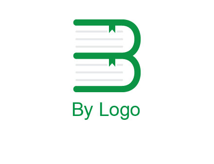 letter B book logo