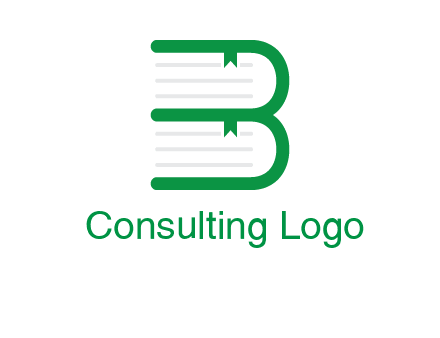 letter B book logo