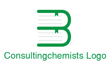 letter B book logo