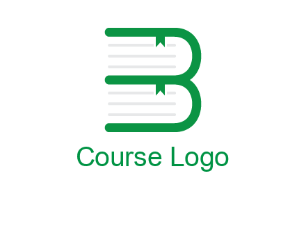 letter B book logo