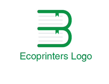 letter B book logo