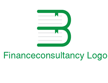 letter B book logo