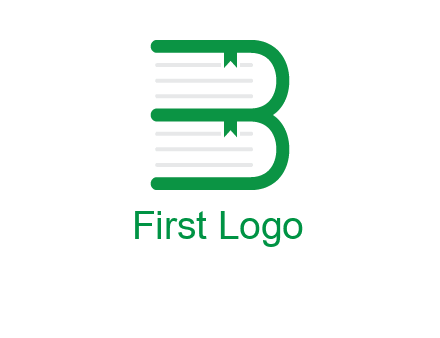 letter B book logo