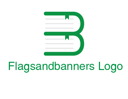 letter B book logo