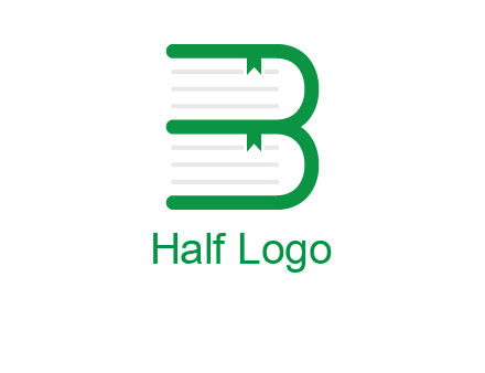 letter B book logo