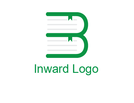 letter B book logo