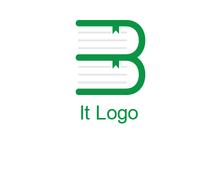 letter B book logo