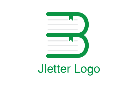 letter B book logo