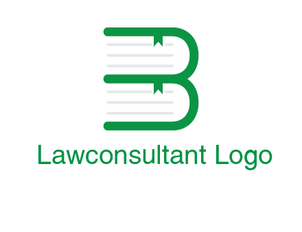 letter B book logo