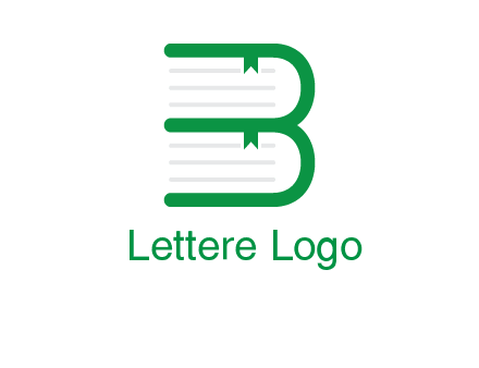 letter B book logo