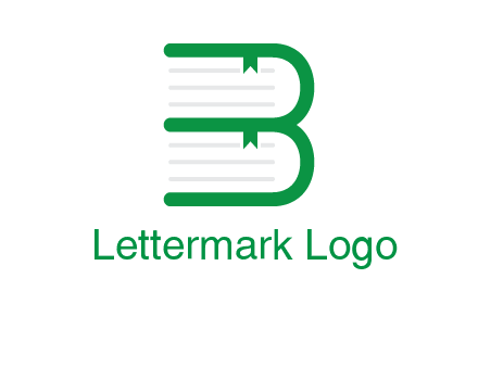 letter B book logo