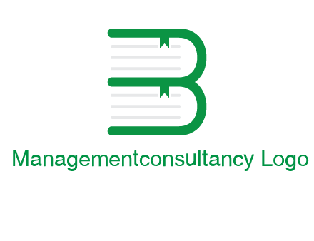 letter B book logo