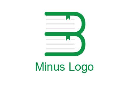 letter B book logo