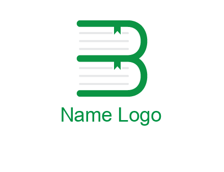letter B book logo