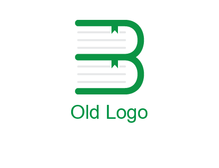 letter B book logo
