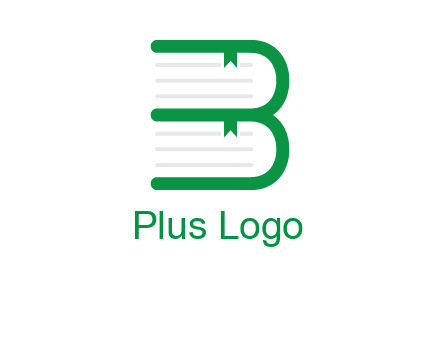 letter B book logo