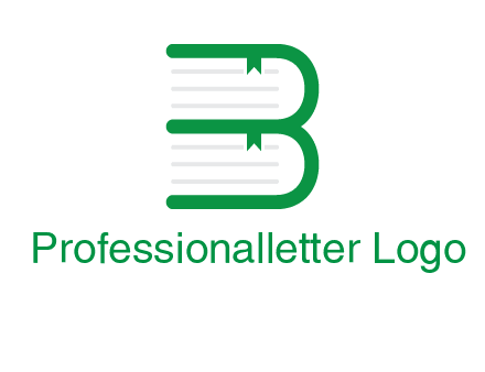 letter B book logo