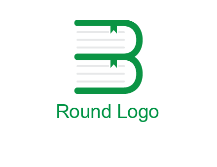 letter B book logo