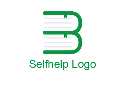 letter B book logo