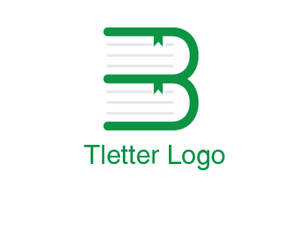 letter B book logo