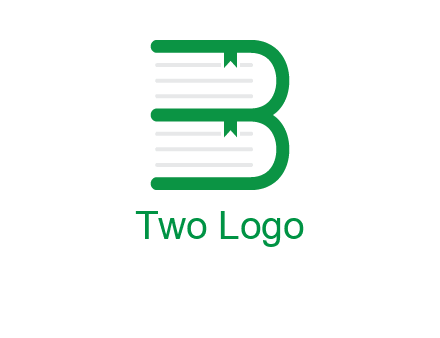 letter B book logo