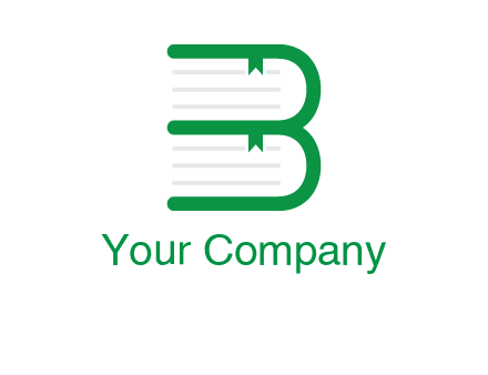letter B book logo