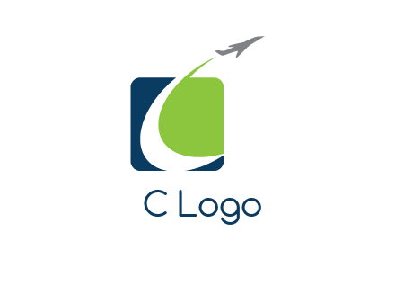 plane with Letter C swoosh logo