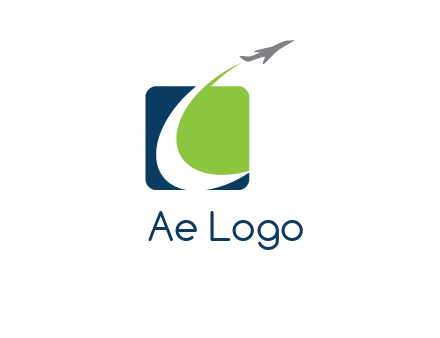 plane with Letter C swoosh logo