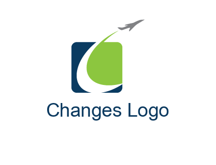 plane with Letter C swoosh logo