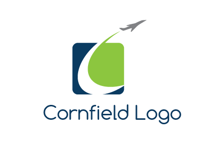 plane with Letter C swoosh logo