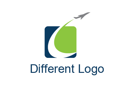 plane with Letter C swoosh logo