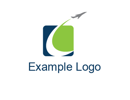 plane with Letter C swoosh logo