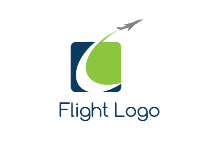 plane with Letter C swoosh logo